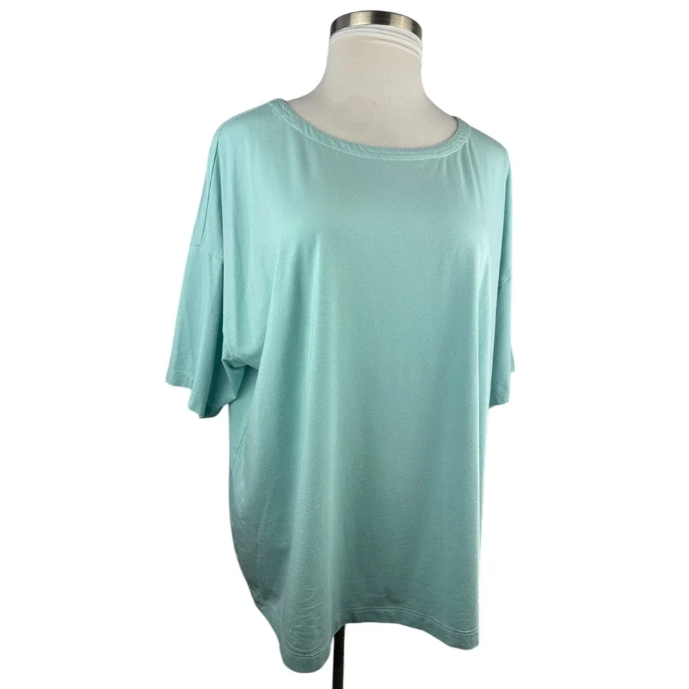 ✨2/$20 J. Jill Luxe Supima Elbow Sleeve Tee Short Sleeve Top Womens Plus Size 4X - Picture 4 of 12
